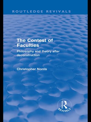 cover image of Contest of Faculties (Routledge Revivals)